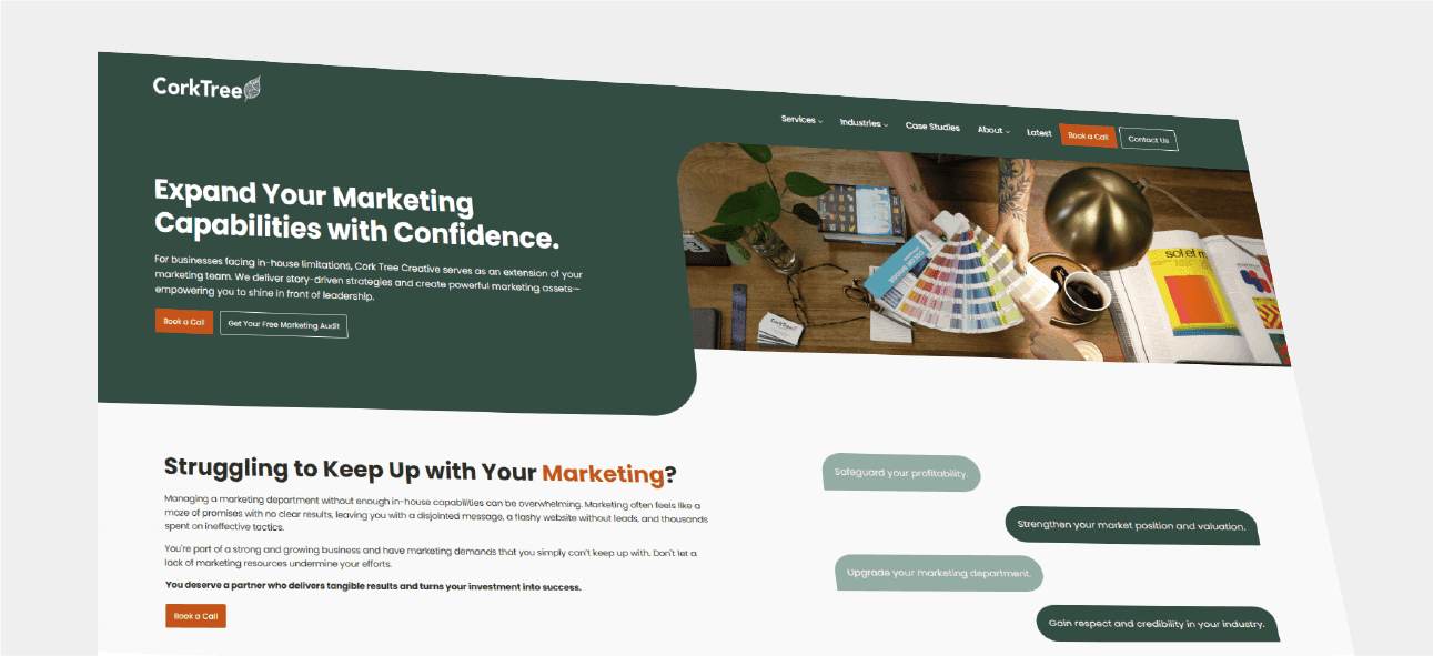 Cork Tree Creative website