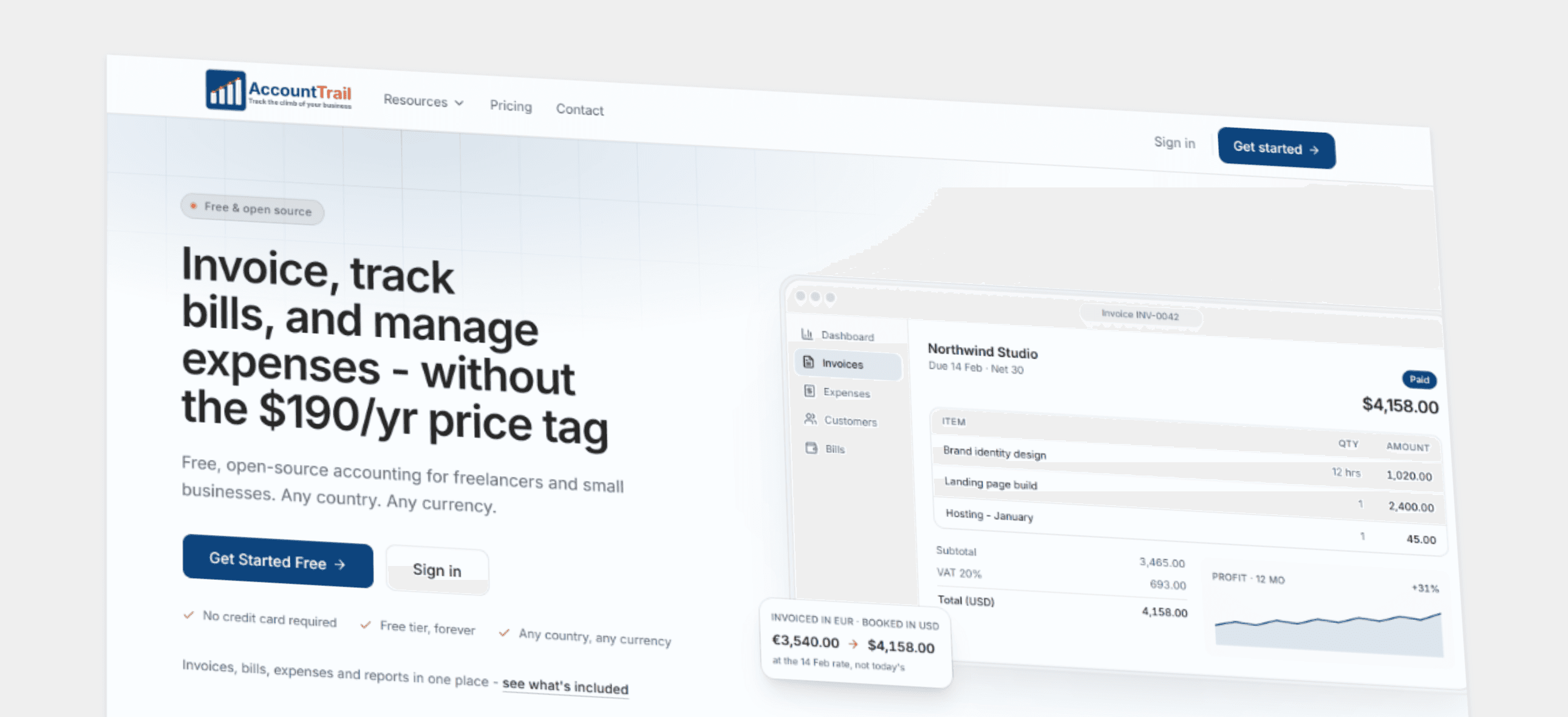 Account Trail website