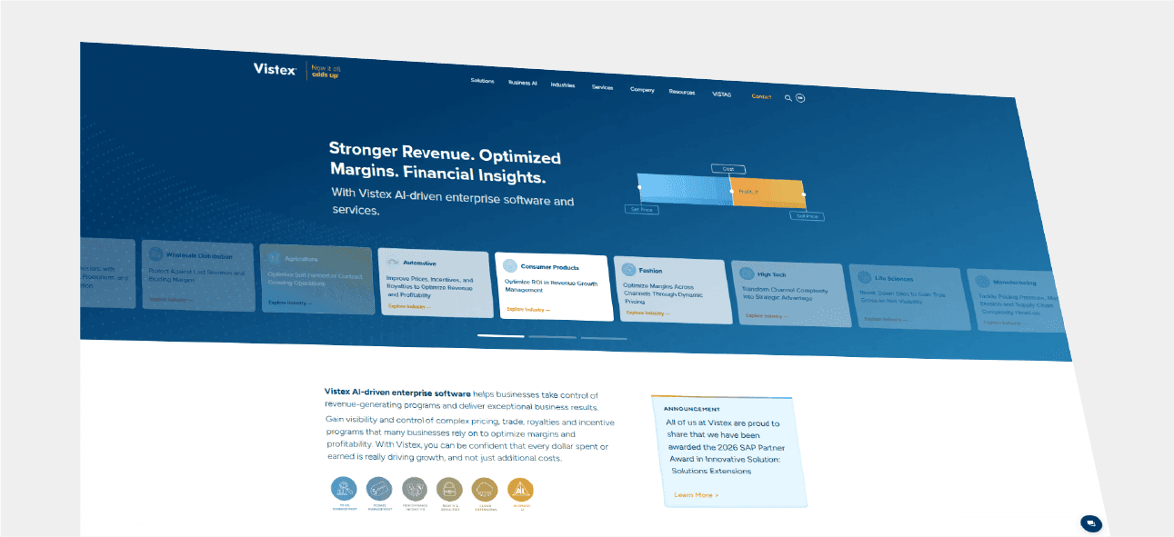 Vistex website thumbnail